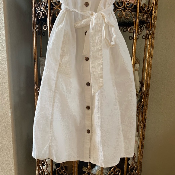 White Stag Stretch Button Down Shirt Dress - Picture 3 of 4